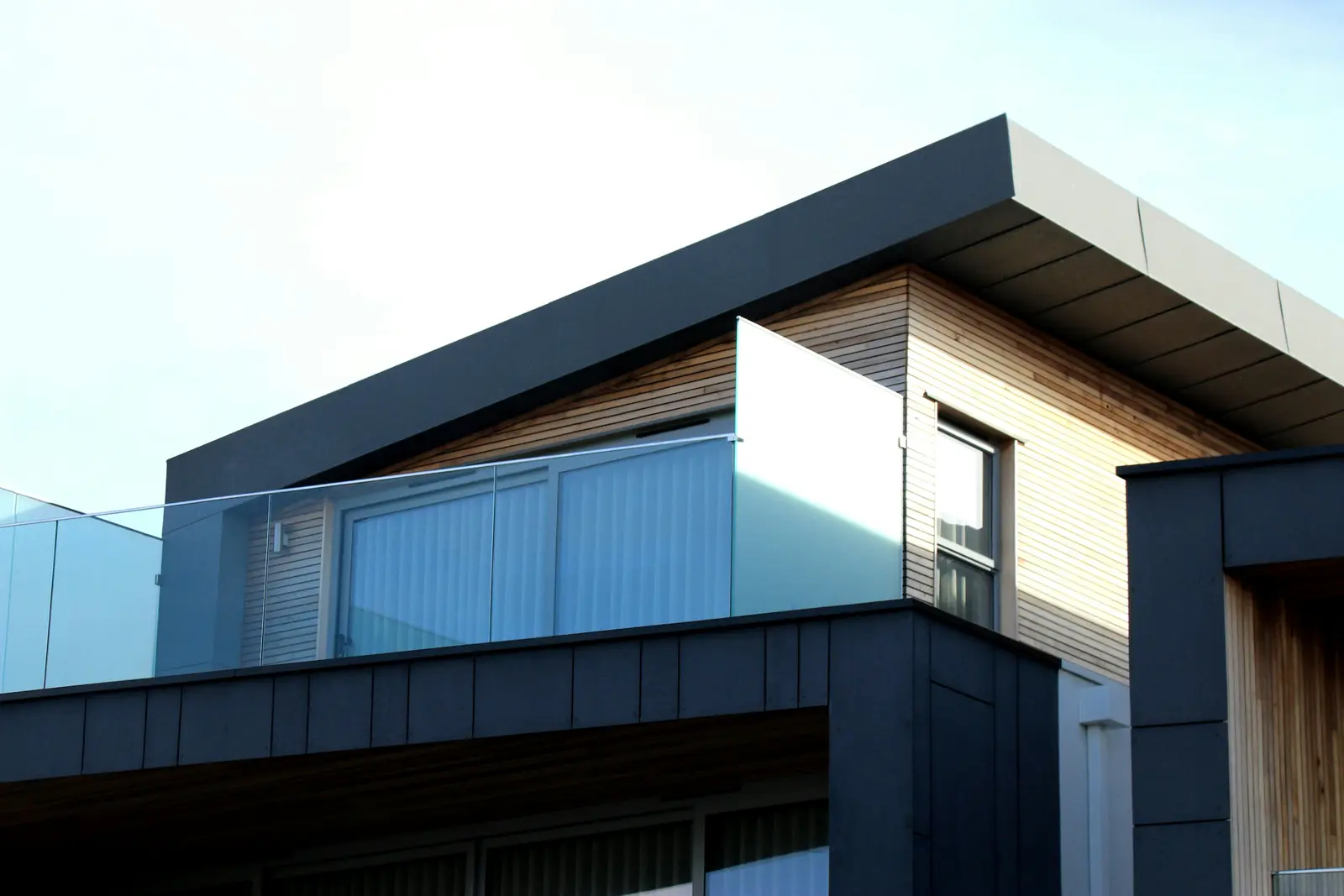 Modern home with crisp fascia and box gutter lines